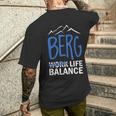 Berg Life Balance T-Shirt mit Rückendruck Geschenke für Ihn