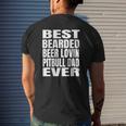 Best Bearded Beer Lovin Pitbull Dog Dad Ever Mens Back Print T-shirt Gifts for Him