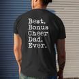 Best Bonus Cheer Dad Ever Cheerleading Stepdad From Daughter Mens Back Print T-shirt Gifts for Him