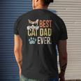 Best Cat Dad Ever Retro Cat Lover Fathers Day Mens Back Print T-shirt Gifts for Him
