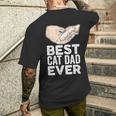 Best Cat Dad Ever Kätzchen Papa Geschenk T-Shirt mit Rückendruck Geschenke für Ihn