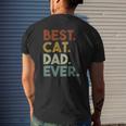 Best Cat Dad Ever Retro Mens Back Print T-shirt Gifts for Him
