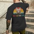 Best Cat Dad Everintage Cat Daddy Fun Cat Dad T-Shirt mit Rückendruck Geschenke für Ihn