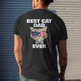 Best Cat Dad Fathers Day Men Daddy Papa Cat With Sunglasses Mens Back Print T-shirt Gifts for Him