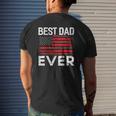 Best Dad Ever With Us American Flag Mens Back Print T-shirt Gifts for Him
