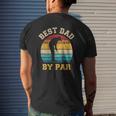 Best Dad By Par For Golfer Daddy Father's Day Mens Back Print T-shirt Gifts for Him