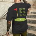 Best Dad By Paratertagsgeschenk Für Papa-Golfer T-Shirt mit Rückendruck Geschenke für Ihn