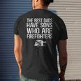 The Best Dads Have Sons Who Are Firefighters Fire Truck Mens Back Print T-shirt Gifts for Him