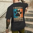 Best Dog Grandpa Of All Times T-Shirt mit Rückendruck Geschenke für Ihn