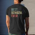 Best Dziadzia Ever Retro Vintage Mens Back Print T-shirt Gifts for Him
