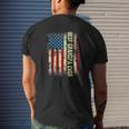 Best Grandpa Ever Vintage American Flag Fathers Day Tee Mens Back Print T-shirt Gifts for Him