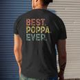 Best Poppa Ever Retro Vintage Father's Day Mens Back Print T-shirt Gifts for Him