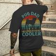 Best Pug Cooler Dad Ever Dog Animal Lovers Walker Cute Men's T-shirt Back Print Gifts for Him