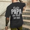 Bester Papa Der Welt Since 2023 T-Shirt mit Rückendruck Geschenke für Ihn