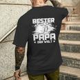 Bester Papa Der Welt Fist Greeting T-Shirt mit Rückendruck Geschenke für Ihn