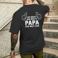 Bester Papa Der Welt Father's Day Ideas Dad T-Shirt mit Rückendruck Geschenke für Ihn