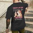 Beware Of The Frauchen Chihuahua T-Shirt mit Rückendruck Geschenke für Ihn