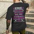 Beware I Ride Horses Horse Lover Girls Riding Racing Men's T-shirt Back Print Gifts for Him