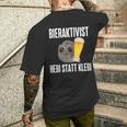 Bieraktivist Hebi Statt Klebi T-Shirt mit Rückendruck Geschenke für Ihn