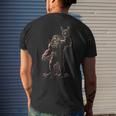 Bigfoot Rock On Sasquatch Rock & Roll Party Men's T-shirt Back Print Gifts for Him