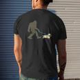 Bigfoot Walking Pug Dog Christmas Dog Dog Mens Back Print T-shirt Gifts for Him