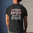 Biker Dad Fathers Day Motorcycle For Dad Mens Back Print T-shirt Gifts for Him