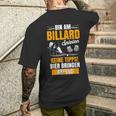 Billiard Table Carambolage Billiard Cue Billiard Club Kö T-Shirt mit Rückendruck Geschenke für Ihn