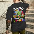 Bingo With My Gnomies Gambling Bingo Player Gnome Buddies Men's T-shirt Back Print Gifts for Him