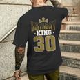 Birthday King 30 Bday Party Celebration 30Th Royal Theme Men's T-shirt Back Print Gifts for Him