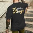 Birthday King For Boys And Matching Birthday Men's T-shirt Back Print Gifts for Him