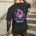 Birthday Squad Bday Princess Rockstars Theme Music Party Men's T-shirt Back Print Gifts for Him