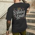 Birthday Squad Princess Tiara Men's T-shirt Back Print Gifts for Him