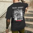 Black Cowboy Isom Dart African American Black Cowboy History Men's T-shirt Back Print Gifts for Him