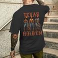 Black Cowgirls African American Texas Hold'em Men's T-shirt Back Print Gifts for Him