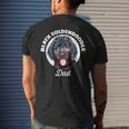 Black Goldendoodle Dog Dad Mens Back Print T-shirt Gifts for Him