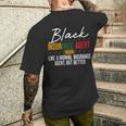 Black Insurance Agent African American Black History Month Men's T-shirt Back Print Gifts for Him
