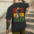 Black Queen Black History Queen Afro-African American Women Men's T-shirt Back Print Gifts for Him