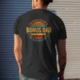 Bonus Dad The Man The Myth The Bad Influence Retro Vintage Mens Back Print T-shirt Gifts for Him