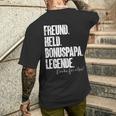 Bonuspapa Bester Step Papa Stepdad Bonus Papa S T-Shirt mit Rückendruck Geschenke für Ihn