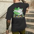 All Booked For St Patrick's Day Bookish Leprechaun Bookworm Men's T-shirt Back Print Gifts for Him