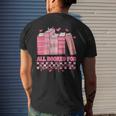 All Booked For Valentines Day Teachers Book Lovers Librarian Men's T-shirt Back Print Gifts for Him