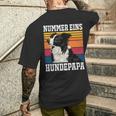 Border Collie Nummer Eins Border Collie Papaintage T-Shirt mit Rückendruck Geschenke für Ihn