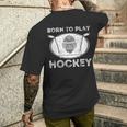 Born To Play Hockey Regalo Divertido Para Jugador De Hockey Sobre Hielo Camiseta Hombre Estampado Espalda Regalos para él