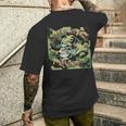 Böser Alter Mann Opa Papa Totenkopf Skullintage Biker T-Shirt mit Rückendruck Geschenke für Ihn