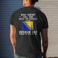Bosnia & Herzegovina Dad For Men Father's Day Mens Back Print T-shirt Gifts for Him