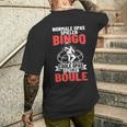 Boulplayer Grandpa Boccia Game Boule Play Petanque T-Shirt mit Rückendruck Geschenke für Ihn