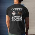 Boxer Coffee And Boxer Cute Dog Mens Back Print T-shirt Gifts for Him