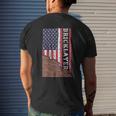 Brick Mason Bricklayer Masonry Dad Us Flag Construction Mens Back Print T-shirt Gifts for Him
