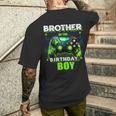 Brother Of The Birthday Boy Matching Family Video Game Party Men's T-shirt Back Print Gifts for Him