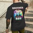 Brother Of The Birthday Boy Matching Family Video Game Party Men's T-shirt Back Print Gifts for Him